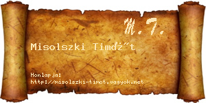 Misolszki Timót névjegykártya